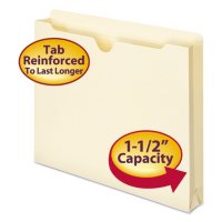 Smead 1 1/2" Expansion File Jackets, Letter, Manila, 50ct.