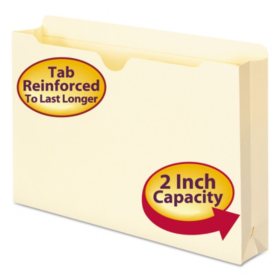 Smead 2" Expansion File Jackets, Manila (Legal, 50ct.)