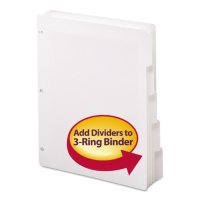 Smead® Three-Ring Binder Index Divider, 5-Tab, White