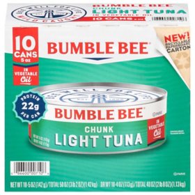 Bumble Bee Chunk Light Tuna in Oil 5 oz., 10 ct.