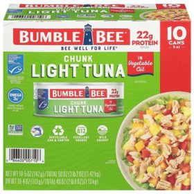 Bumble Bee Chunk Light Tuna in Oil (5 oz., 10 ct.)