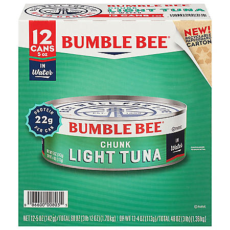 Bumble Bee Chunk Light Tuna in Water (5 oz., 12 ct.)
