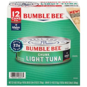 Bumble Bee Chunk Light Tuna in Water (5 oz., 12 ct.)