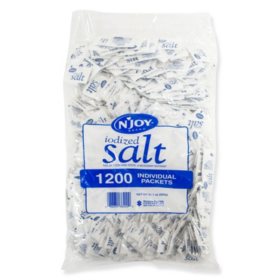 N'Joy Iodized Salt .5 g., 1,200 ct.