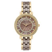 Anne Klein Women's Gold Tone and Premium Crystal Accented Watch