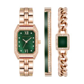 Anne Klein Women's Rose Gold Watch Set		