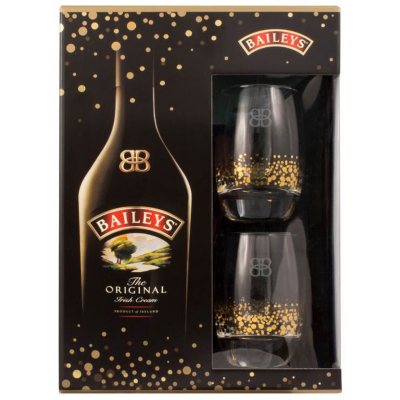 BAILEYS IRISH CREAM 750ML W/ GLASSES Sam's Club