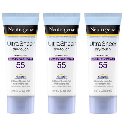 Neutrogena Ultra Sheer Dry-Touch Sunscreen (3 fl. oz., 3 pk.)