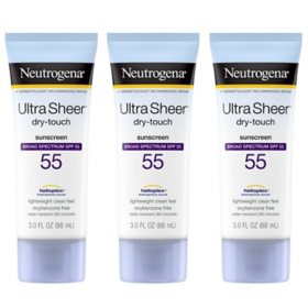 Neutrogena Ultra Sheer Dry-Touch Sunscreen, 3 oz., 3 pk.