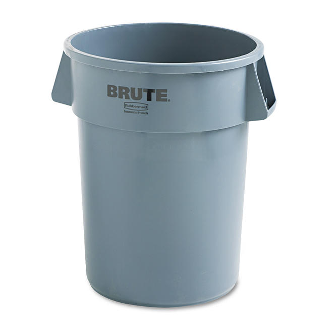 Rubbermaid Round Brute Container - Gray - 44 gal.