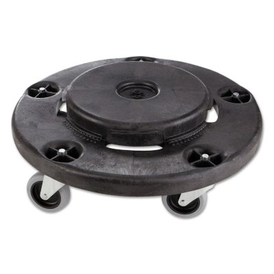 Rubbermaid Commercial Products BRUTE Trash Can Dolly  Black  Structural Foam construction