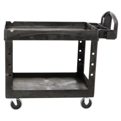 Rubbermaid Commercial Black 4-Shelf Open-Sided Utility Cart