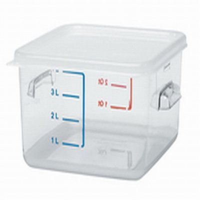 CFS Brands Square Container 4 qt PE White, 1/Case (11961-302)