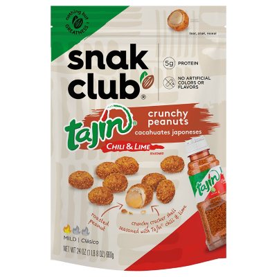 Snak Club Tajin Crunchy Peanuts Club Size, 24 oz. - Sam's Club