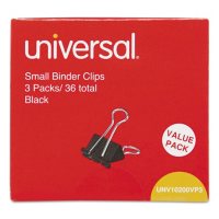 Universal Steel Wire Binder Clips, 3/8" Capacity, 3/4" Wide, Small, 144 ct.