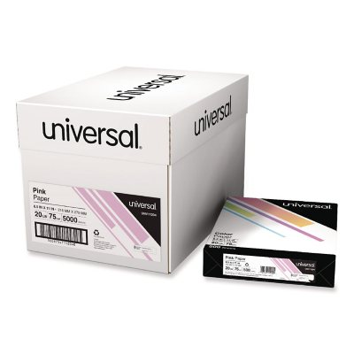 UPC 087547112045 product image for Universal® Colored Paper, 20lb, 8-1/2 x 11, Pink, 500 Sheets/Ream | upcitemdb.com