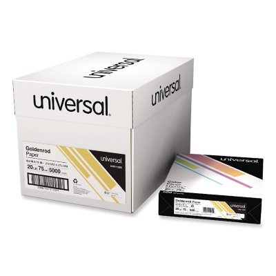 UPC 087547112052 product image for Universal® Colored Paper, 20lb, 8-1/2 x 11, Goldenrod, 500 Sheets/Ream | upcitemdb.com