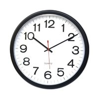 Universal® Indoor/Outdoor Clock, 13 1/2", Black