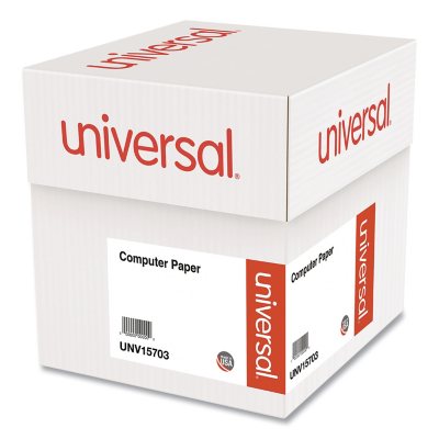 UPC 087547157039 product image for Universal® Two-Part Carbonless Paper, 15lb, 9-1/2 x 11, Perforated, White, 1650  | upcitemdb.com