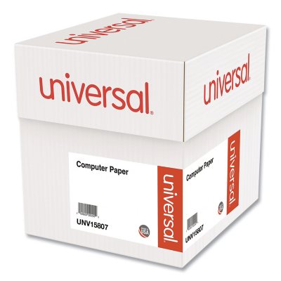 Copy Paper - Universal® UNV21200 - White - 8-1/2 x 11 - 20 lb. - 5000  Sheets/Carton