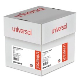 Universal® Multicolor Computer Paper, 3-Part Carbonless, 15lb, 9-1/2" x 11", 1200 Sheets