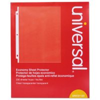Universal® Standard Sheet Protector, Economy, 8 1/2" x 11, Clear, 200/Box