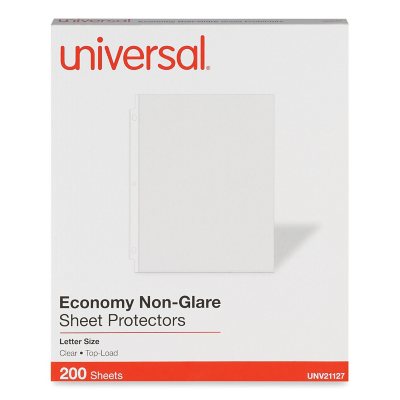 UPC 087547211274 product image for Universal® Top-Load Poly Sheet Protectors, Nonglare, Economy, Letter, 200/Box | upcitemdb.com