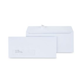 Universal® Peel Seal Strip Business Envelope, #10, 4 1/8" x 9 1/2", Window, White, 500/Box