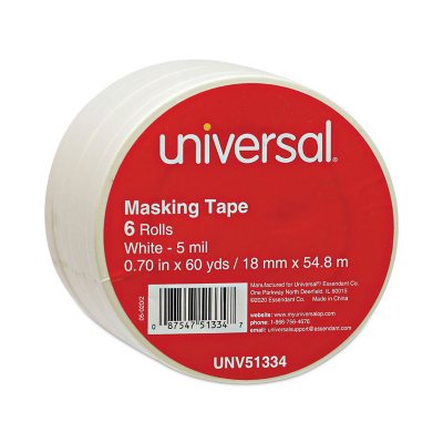 4 Rolls White Painters Tape Masking Tape 2 1 3/4 1/4 Inch Wide, Multi Size  Assor