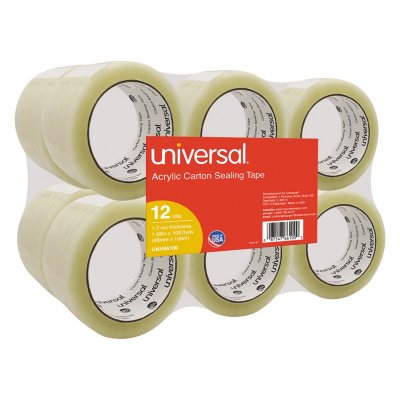 UPC 087547661000 product image for Universal® General-Purpose Acrylic Box Sealing Tape, 48mm x 100m, 3' Core, Clear | upcitemdb.com