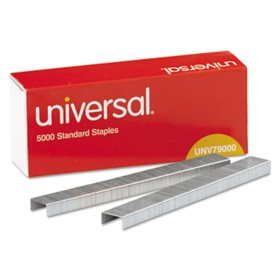 Universal® Standard Chisel Point 210 Strip Count Staples, 5,000/Box, 5 Boxes per Pack