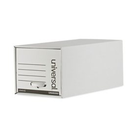 Universal® Heavy-Duty Storage Box Drawer, Letter, 14" x 25 1/2" x 11 1/2", White, 6/Carton