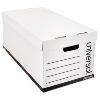 Universal Lift-Off Lid File Storage Box,  Fiberboard, White, 12/Carton (Various Types)
