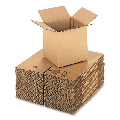 General Supply Brown Corrugated - Cubed Fixed-Depth Shipping Boxes, 8l x 8w x 8h, 25/Bundle