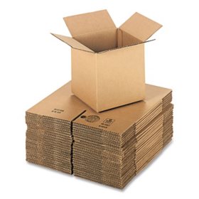 Universal Cubed Fixed-Depth Corrugated Shipping Boxes, Regular Slotted Container, RSC, Medium, 8" x 8" x 8", Brown Kraft, 25/Bundle