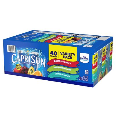 Capri Sun Fruit Juice Pouches Variety Pack, 40 Count - 4 Flavors, 6 fl oz -  Less Sugar Soft Drinks - Refreshing Water Filter - Capri Sun Fruit Juice  Series in the Soft Drinks department at