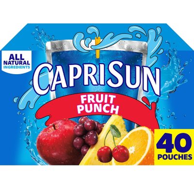 Capri Sun Grape Flavored Juice Drink Blend, 10 Ct - Pouches, 60.0 Fl Oz Box, Juice Boxes