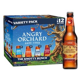 Angry Orchard Hard Cider Summer Party Pack Variety, Spiked (12 fl. oz. Bottle, 12 pk.)