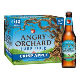 Angry Orchard Hard Cider Crisp Apple, 12 fl. oz. bottle, 12 pk.