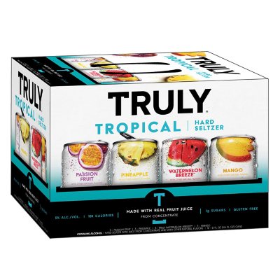 Truly Hard Seltzer Tropical Mix Pack (12 fl. oz. can, 12 pk.) - Sam's Club