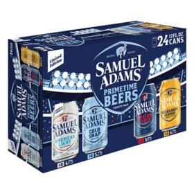Samuel Adams Seasonal Primetime Ale and Lager Beer Variety Pack, 12 fl. oz. can, 24 pk.