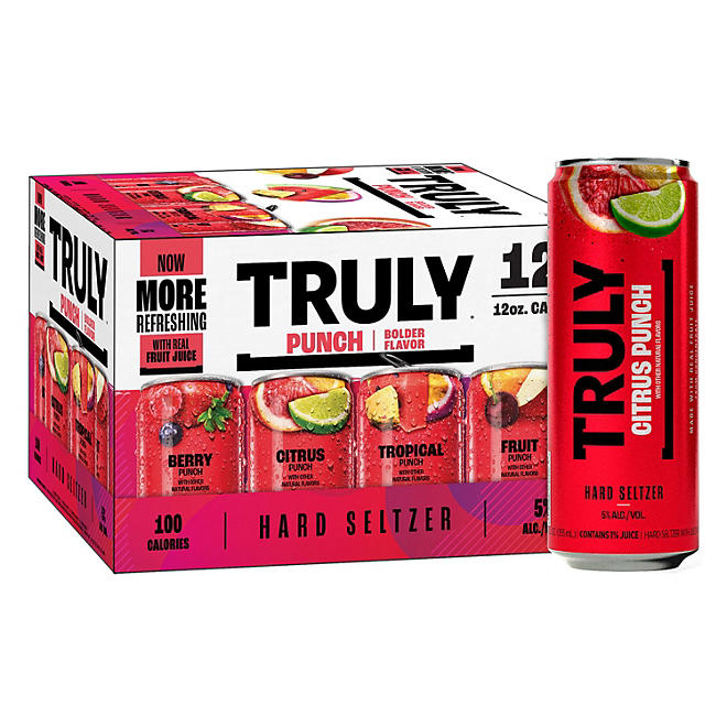 Truly Punch Hard Seltzer Mix Pack 12 fl. oz. can, 12 pk.