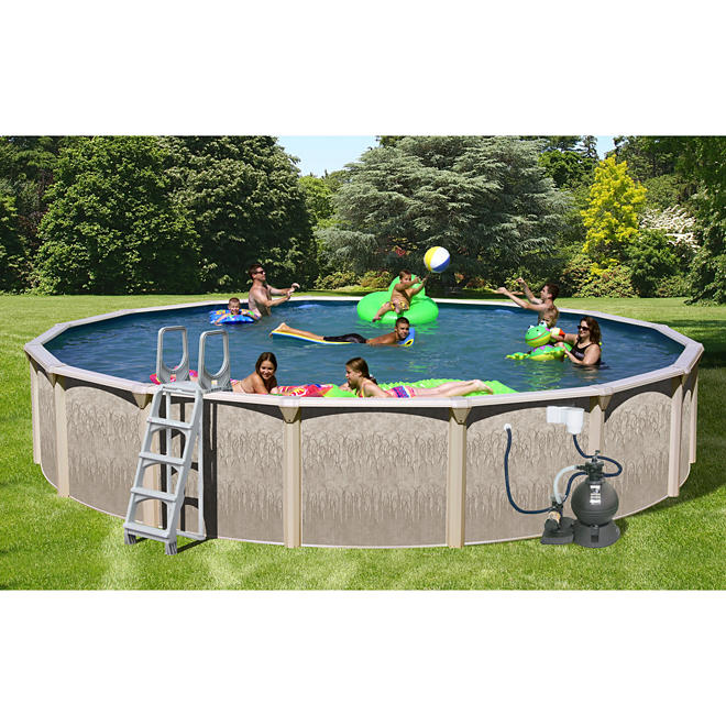 Sun N Fun Galaxy View Round Above Ground Pool Package - 27' x  52"