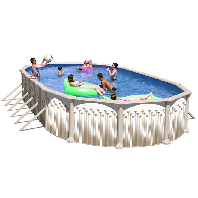 Novella Complete Above Ground Pool Package - 30' x 15' x 52"