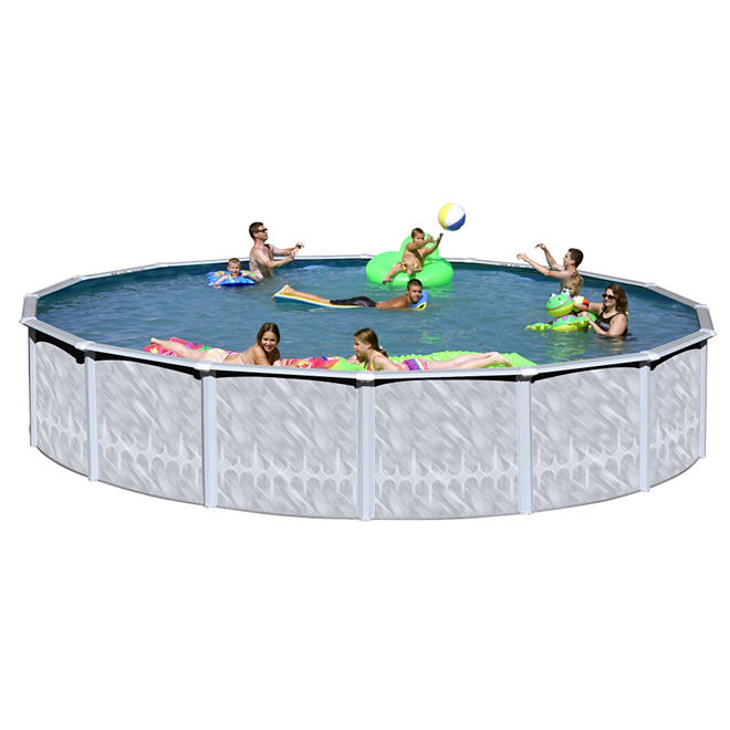 Nautilus Above Ground Round Deluxe Pool Package - 24' x 52" 