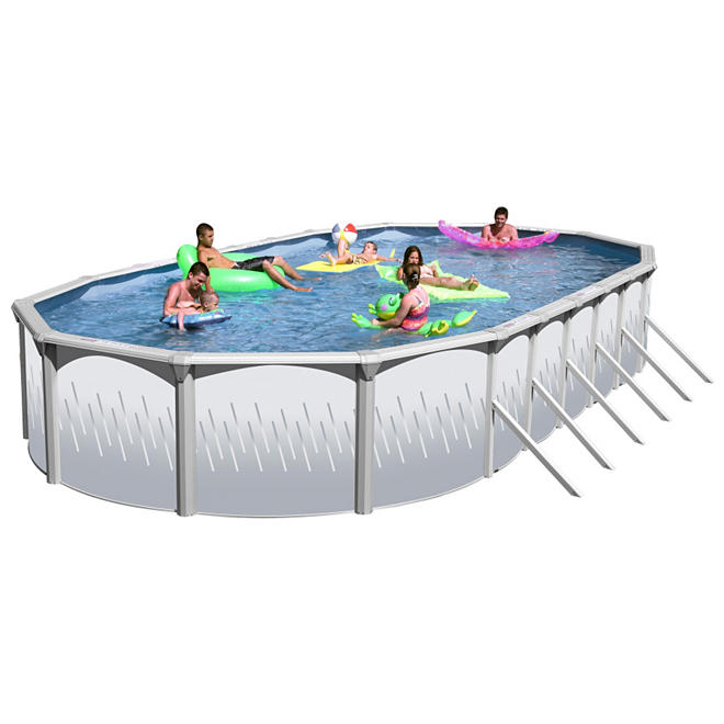 Oval Rock Complete Above Ground Pool Package