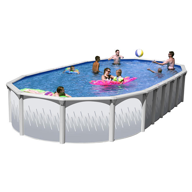 Slim Style Oval Revel Complete Above Ground Pool Package in Multiple Sizes
