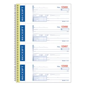 Adams Write N Stick Receipt Book 5 1 4 X 11 2 Part Book Of 200 Sets Item 559636