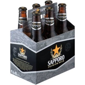 Sapporo Premium Beer 12 fl. oz. bottle, 6 pk.