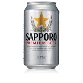 Sapporo Premium Lager Beer, 12 fl. oz. can, 24 pk.